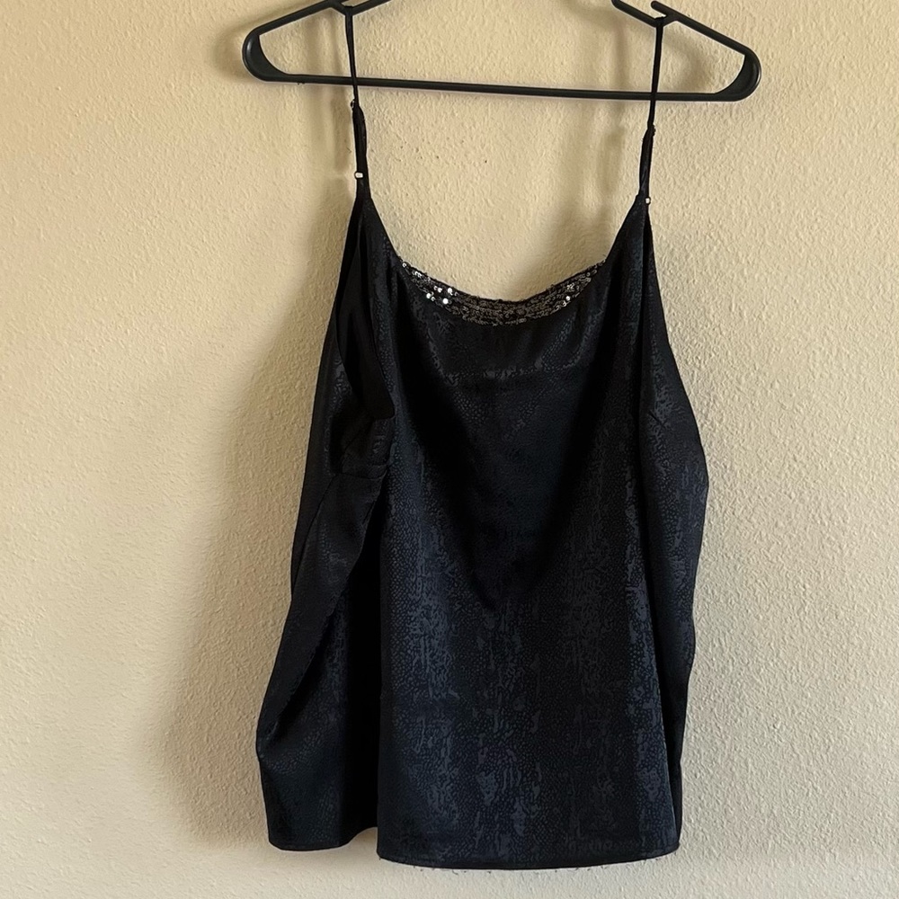 NWOT Maurices silky blouse with sequin trim